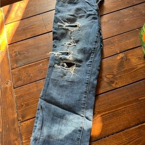 Men's Blue Distressed Jeans